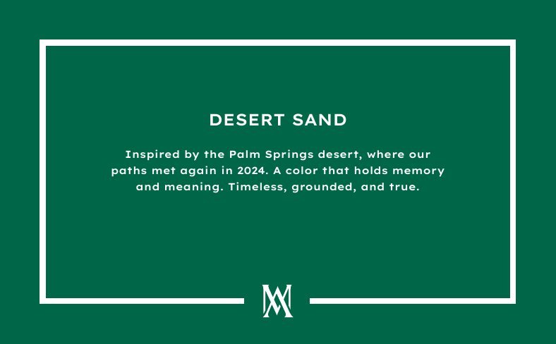 Desert Sand colour card showing the fabric swatch and product name