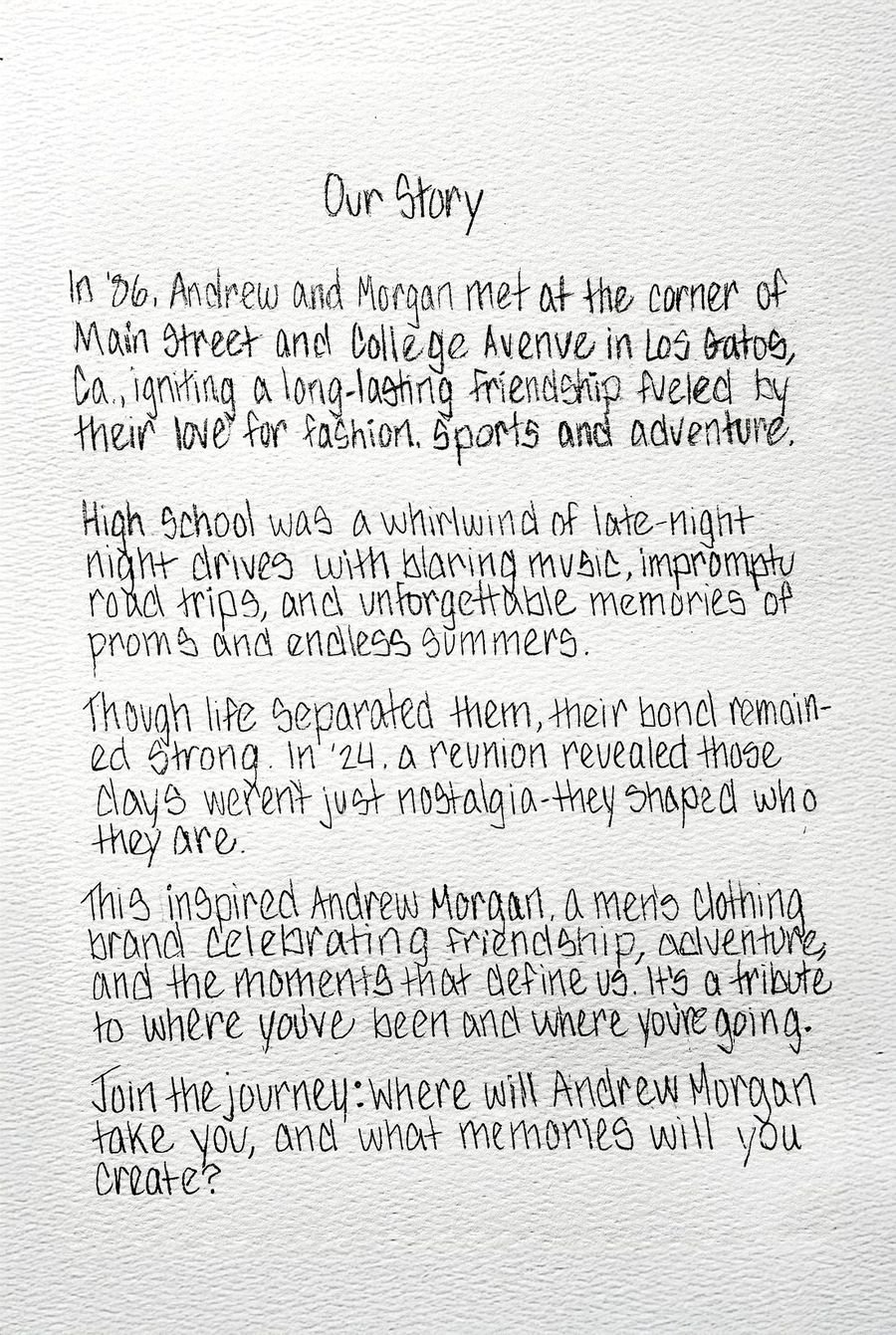 The Andrew Morgan Story poster board for in-store display